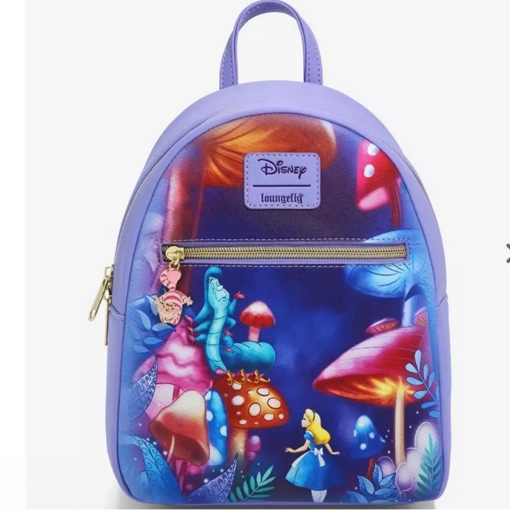 Loungefly Disney Alice In Wonderland Mushroom Caterpillar Mini Backpack